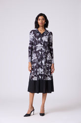 Wynona Floral Shirt Dress - Black